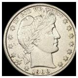 1900-S Silver Barber Half Dollar CLOSELY UNCIRCULA