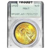 1928 $20 Gold Double Eagle PCGS MS63