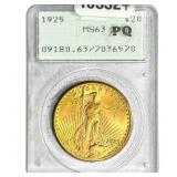 1925 $20 Gold Double Eagle PCGS MS63