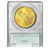 1924 $20 Gold Double Eagle PCGS MS61