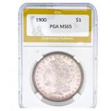 1900 Morgan Silver Dollar PGA MS65