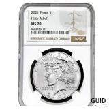 2021 Silver Peace Dollar NGC MS70