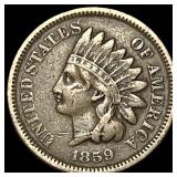 1859 Copper-Nickel Indian Head Cent ABOUT UNCIRCUL