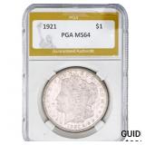1921 Morgan Silver Dollar PGA MS64