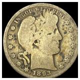 1893-O Silver Barber Half Dollar NICELY CIRCULATED