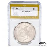1923 Silver Peace Dollar PGA MS65