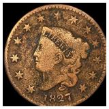1827 Coronet Head Large Cent NICELY CIRCULATED