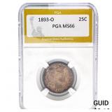 1893-O Barber Quarter PGA MS66