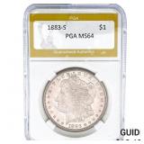 1883-S Morgan Silver Dollar PGA MS64
