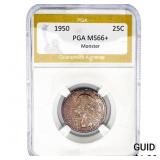 1950 Washington Silver Quarter PGA MS66+ Monster