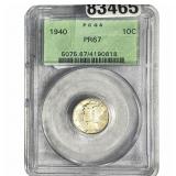 1940 Mercury Silver Dime PCGS PR67
