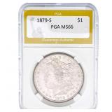 1879-S Morgan Silver Dollar PGA MS66