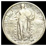 1917 Type 1 Standing Liberty Quarter NEARLY UNCIRC