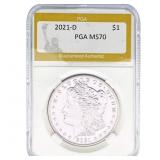 2021-D Morgan Silver Dollar PGA MS70