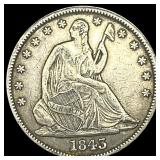 1843 Silver Half Dollar (Seated Liberty) NEARLY UN
