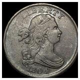1804 Copper Half Cent ABOUT UNCIRCULATED