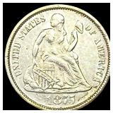 1875-S Silver Seated Liberty Dime CLOSELY UNCIRCUL