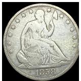 1858-O Silver Half Dollar LIGHTLY CIRCULATED