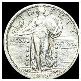 1918 Standing Liberty Silver Quarter CLOSELY UNCIR