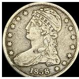1838 Silver Half Dollar (Capped Bust) LIGHTLY CIRC
