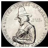 1920-D Silver Pilgrim Half Dollar NICELY CIRCULATE