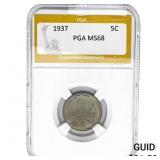 1937 Buffalo Nickel PCG MS68