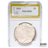 1923 Silver Peace Dollar PGA MS65