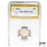 1926 Mercury Silver Dime PCG MS65 FSB