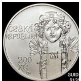 2012 Czechoslovakia Silver 200 Korun UNCIRCULATED