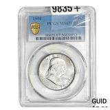 1950 Franklin Half Dollar PCGS MS67 FBL