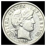 1911 Barber Dime NEARLY UNCIRCULATED