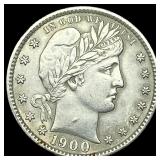 1900-S Silver Barber Quarter UNCIRCULATED