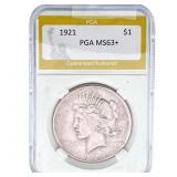 1921 Morgan Silver Dollar PGA MS63+