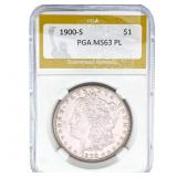 1900-S Morgan Silver Dollar PCG MS63 PL