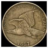 1857 Copper-Nickel Flying Eagle Cent ABOUT UNCIRCU