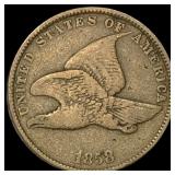 1858 Copper-Nickel Flying Eagle Cent LIGHTLY CIRCU