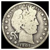 1904-O Silver Barber Half Dollar NICELY CIRCULATED