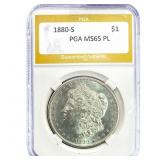 1880-S Morgan Silver Dollar PGA MS65 PL