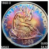 1860-O Seated Liberty Half Dollar CHOICE BU