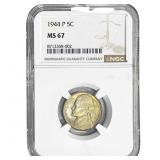 1944-P Jefferson Nickel NGC MS67