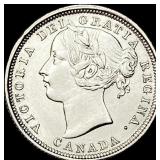 1858 Canada Silver 20 Cents CLOSELY UNCIRCULATED