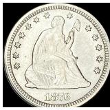 1876-CC Silver Quarter Dollar CLOSELY UNCIRCULATED
