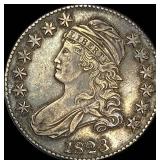 1823 Capped Bust Half Dollar NEARLY UNCIRCULATED