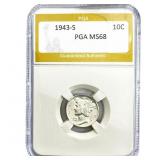 1943-S Mercury Silver Dime PGA MS68