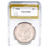 1904 Morgan Silver Dollar PGA MS66