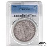 1901 Morgan Silver Dollar PCGS XF40