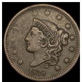 1838 Coronet Head Large Cent NEARLY UNCIRCULATED
