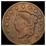 1827 Coronet Head Large Cent LIGHTLY CIRCULATED