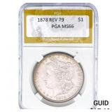 1878 REV 79 Morgan Silver Dollar PGA MS66