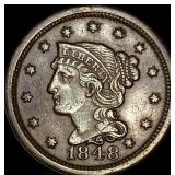 1848 Braided Hair Large Cent CLOSELY UNCIRCULATED